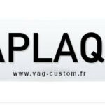 Plaque Immatriculation Personnalisée VAG Custom Lyon