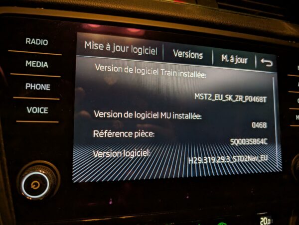 Mise à jour Logiciel MST2 Amundsen Skoda